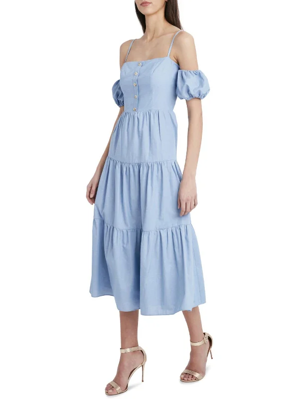 Your Shopping Wish, Our Discount Command!Womens Cotton Knee Midi Dress