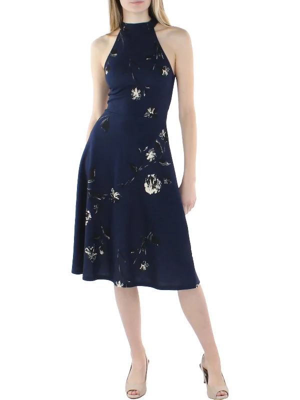Save More Than Ever!Womens Knit Halter Midi Dress