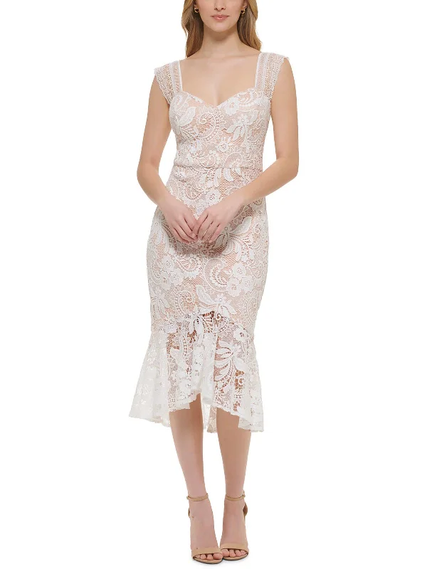 Shop Today, Save Tomorrow!Womens Lace Hi-Low Midi Dress