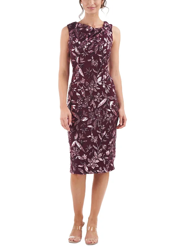 Lowest Prices Guaranteed!Womens Mesh Embellished Midi Dress