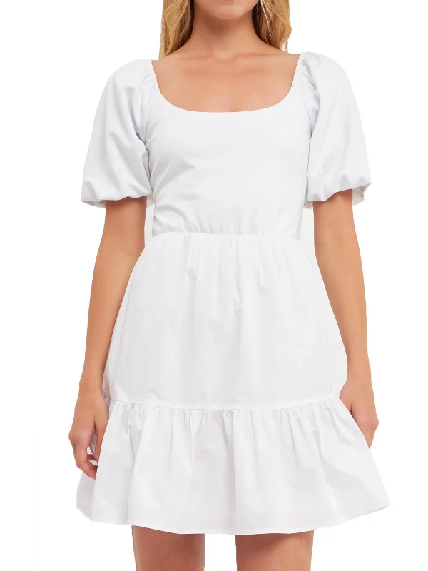 One Day Only – Huge Savings!Womens Mixed Media Short Mini Dress