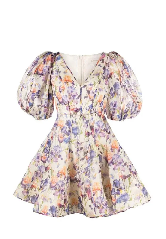 Crazy Discounts Inside!Women's Tama Puff Sleeve Mini Dress In Multi