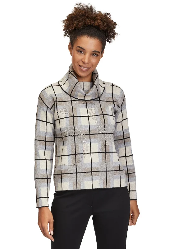 Everything Must Go!Betty Barclay Embellished Roll Neck Sweater, Taupe