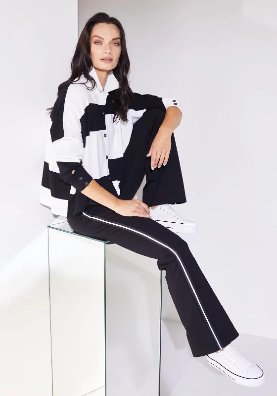 Find the Best Deals Here!Naya Colour Block Knit Cardigan, Black & White