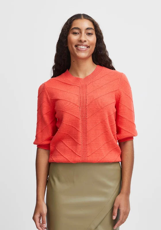 Biggest Sale of the Season!B.Young Manina Ribbed Sweater, Cayenne