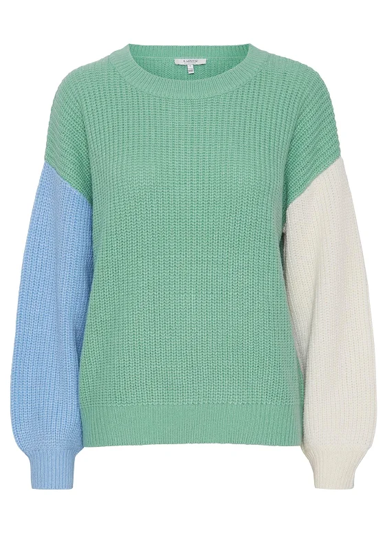 Unbeatable Prices!B.Young Otinka Colour Mix Jumper, Crème De Menthe