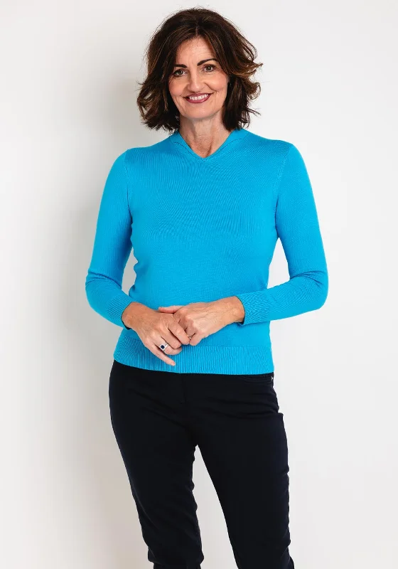 Best Deals Just for You!Castle of Ireland Rhinestone Collar Sweater, Blue Lagoon