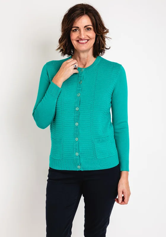 Huge Savings – Act Now!Castle Of Ireland Ribbed Cardigan, Spring Leaf