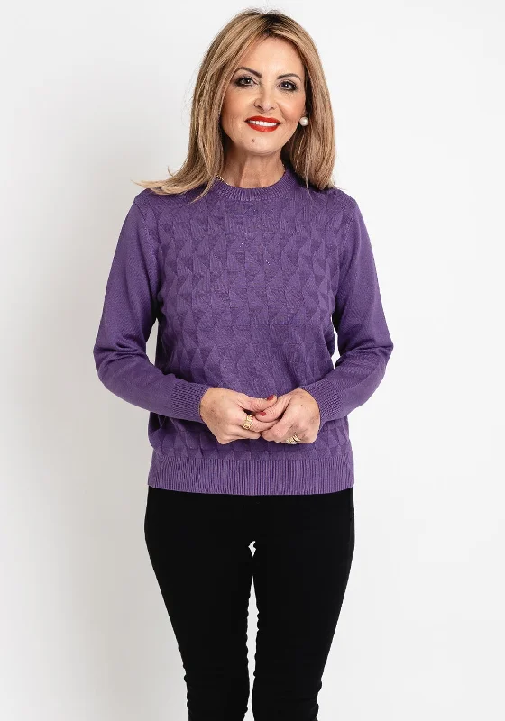 Get the Best for Less!Castle Of Ireland Triangle Printed Knit Sweater, Lavendula