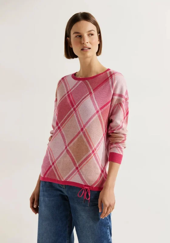 Flash Deals – Act Quickly!Cecil Drawstring Jacquard Knit Sweater, Cosy Coral
