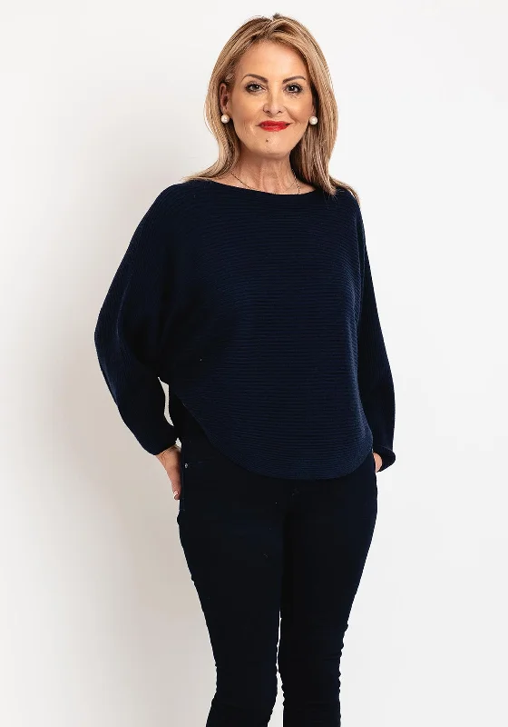 Shop the Hottest Deals!D.E.C.K By Decollage One Size Ribbed Sweater, Navy