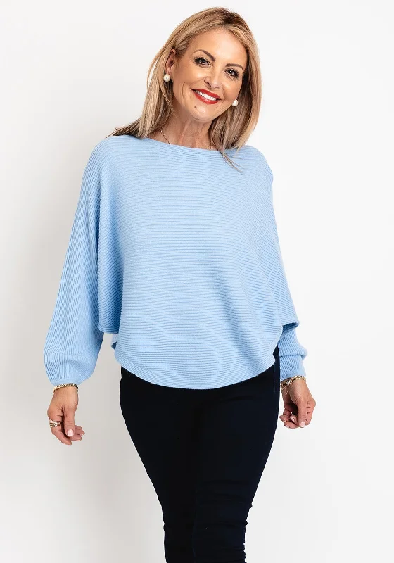 Act Fast – Limited Time Savings!D.E.C.K By Decollage One Size Ribbed Sweater, Sky