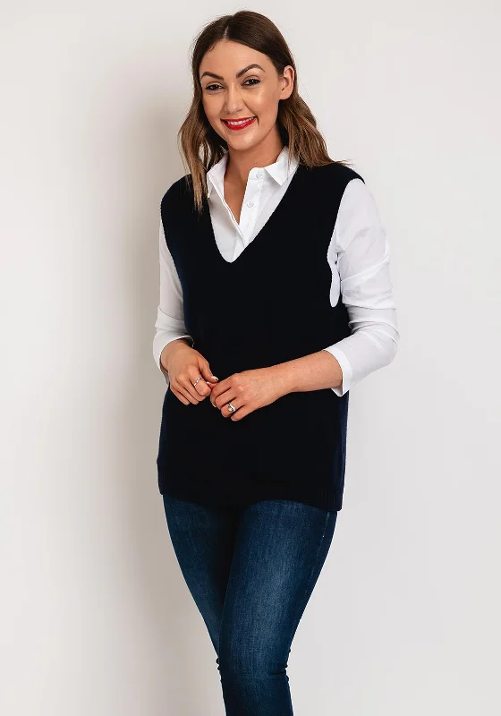 New Discounts Just Dropped!D.E.C.K V-Neck Knitted Sweater Vest, Navy