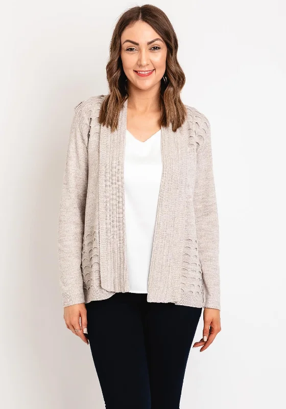 More Discounts, More Joy!Serafina Collection Open Knit Cardigan, Beige
