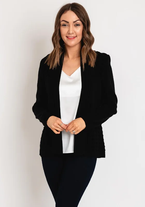 Every Deal is a Steal!Serafina Collection Open Knit Cardigan, Black