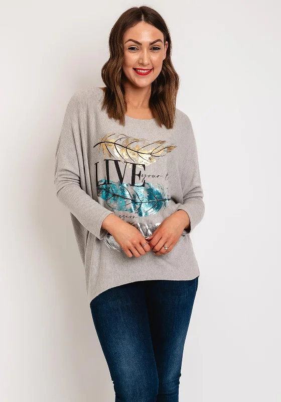 Today’s Deals, Tomorrow’s Regrets!Serafina Collection One Size Metallic Print Sweater, Beige