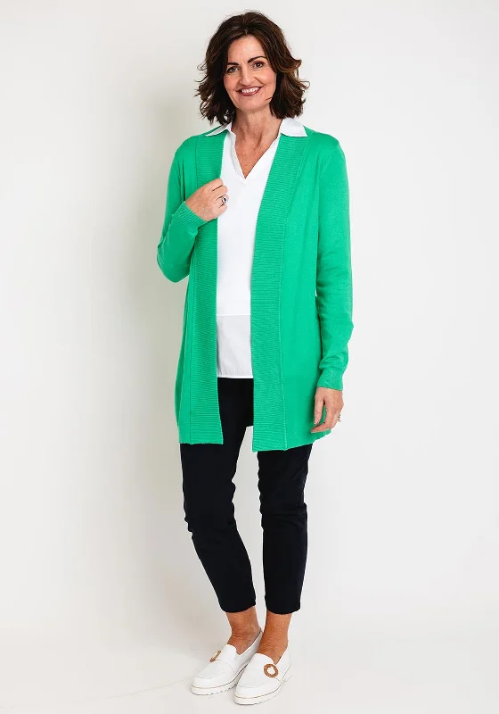 Save Like Never Before!Fransa Clia Open Knit Cardigan, Green