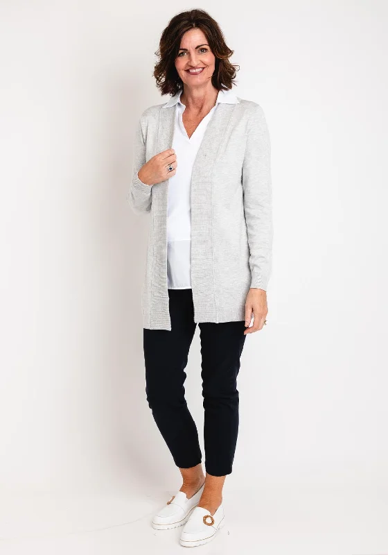 Instant Savings Await!Fransa Clia Open Knit Cardigan, Grey
