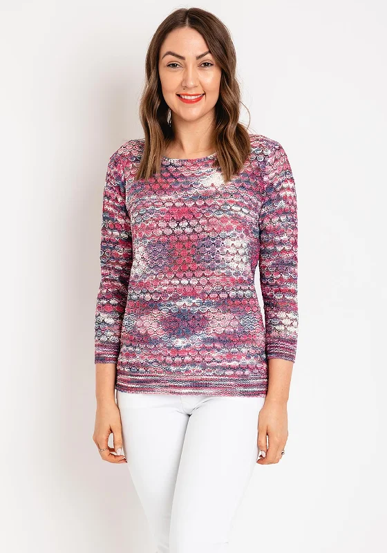 Hurry, Sale Ends Soon!Natalia Collection Round Neck Knit Sweater, Wine