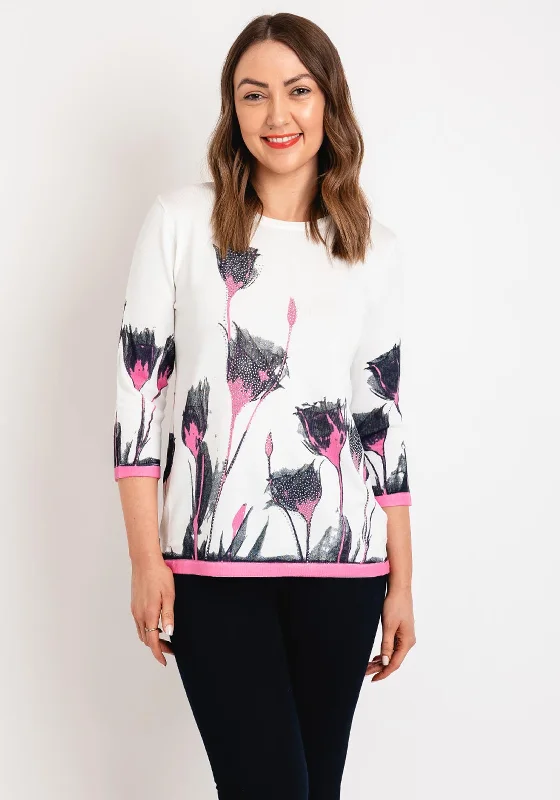 Grab Yours Before It’s Too Late!Natalia Collection Rhinestone Floral Sweater, Rose Grab Yours Before It’s Too Late!Natalia Collection Rhinestone Floral Sweater, Rose