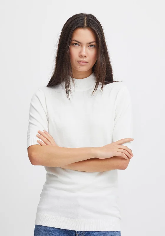 Hurry! While Supplies Last!Ichi Mafa Short Sleeve Sweater, Cloud Dancer