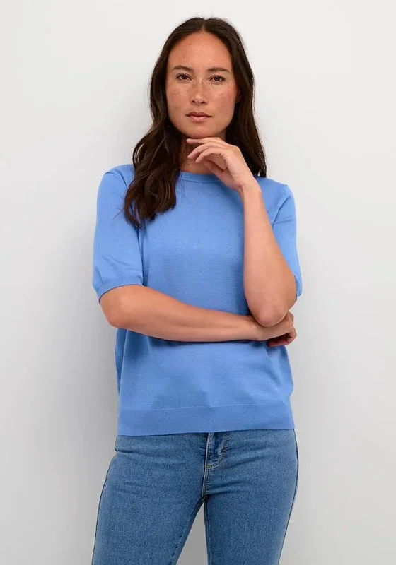 One Click Away from Big Savings!KAFFE Kalizza Short Sleeve Knit Sweater, Ultramarine One Click Away from Big Savings!KAFFE Kalizza Short Sleeve Knit Sweater, Ultramarine