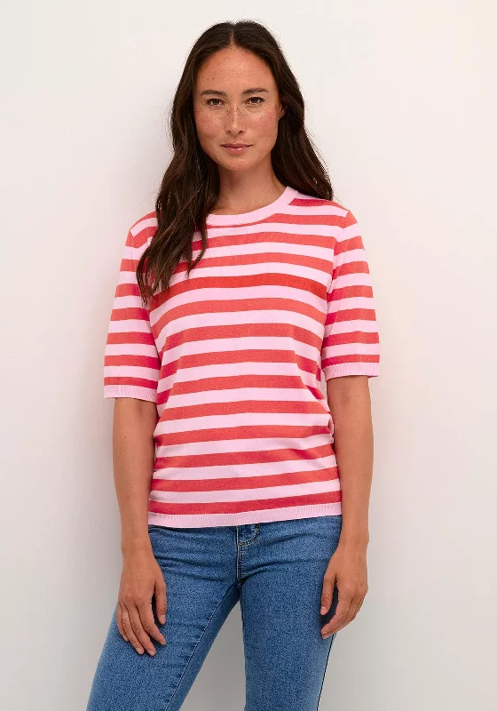 Get More, Spend Less – Shop Now!KAFFE Kalizza Stripe Short Sleeve Knit Sweater, Pink Mist Get More, Spend Less – Shop Now!KAFFE Kalizza Stripe Short Sleeve Knit Sweater, Pink Mist