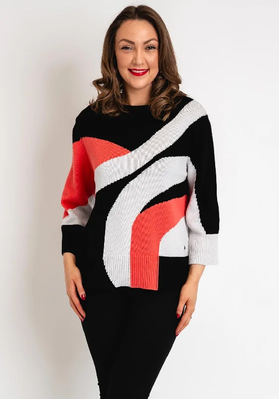 Snag the Best Prices Now!Monari Colour Block Knit Sweater, Black
