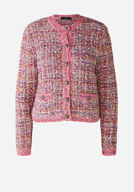 Time to Snag a Bargain!Oui Boucle Cotton Blend Cardigan, Pink