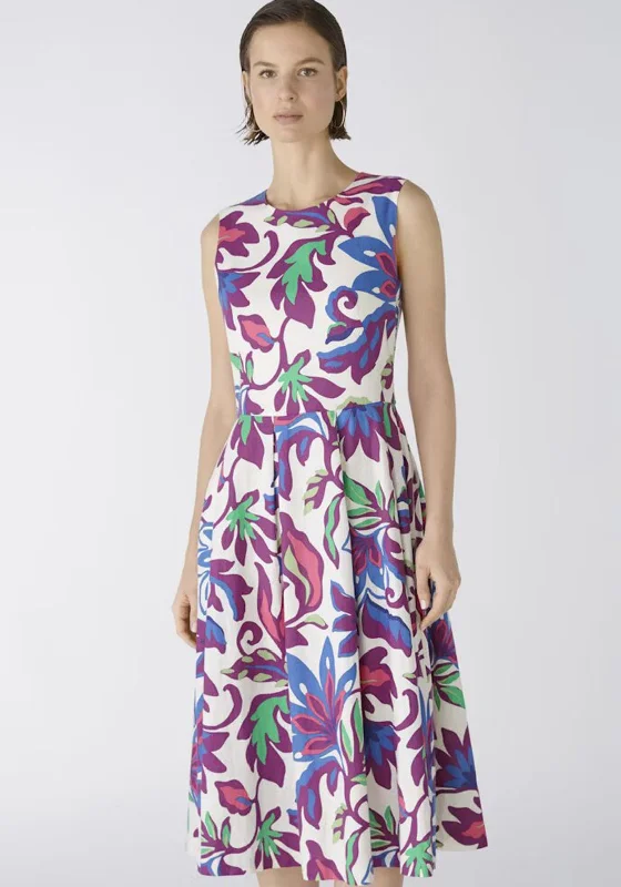 Today’s Deals, Tomorrow’s Regrets!Oui Vibrant Floral Linen Blend Dress, Lilac Green Today’s Deals, Tomorrow’s Regrets!Oui Vibrant Floral Linen Blend Dress, Lilac Green
