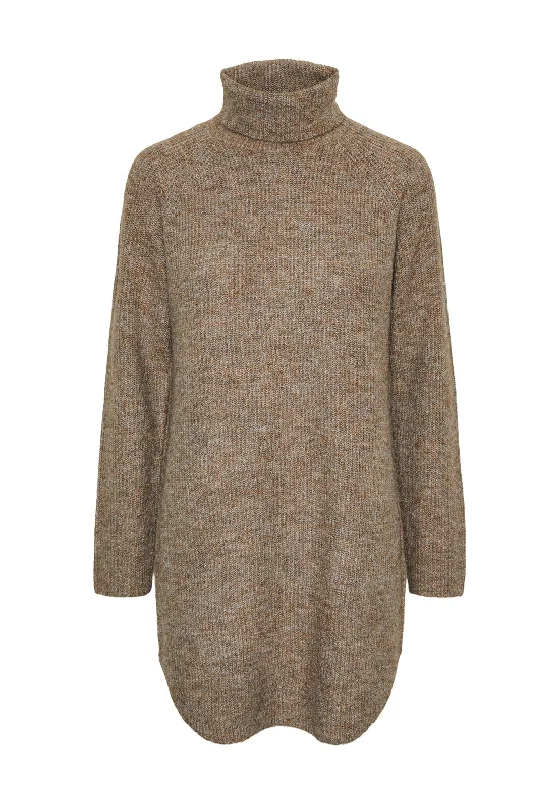 Huge Price Cuts Await!Pieces Ellen Long Knit Jumper, Fossil