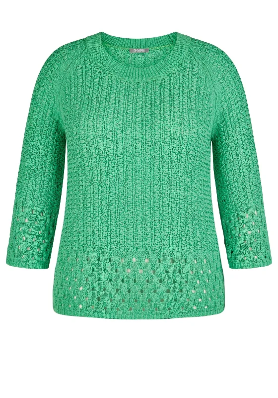 Bigger Savings, Better Shopping!Rabe Round Neck Woven Knit Jumper, Green