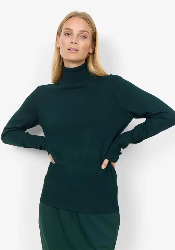 Grab Yours Before It’s Too Late!Soyaconcept Dollie Roll Neck Sweater, Dark Green