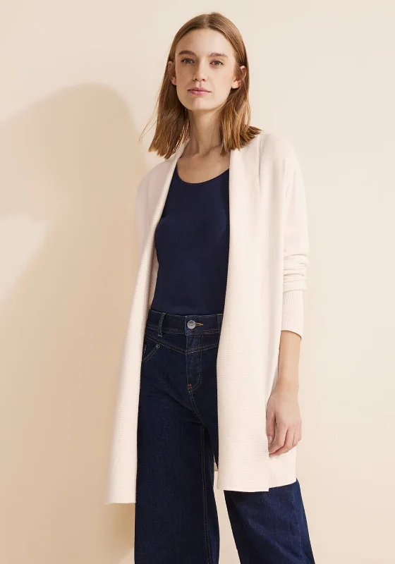 Must-Have Deals Inside!Street One Knit Shawl Collar Cardigan, Lucid White