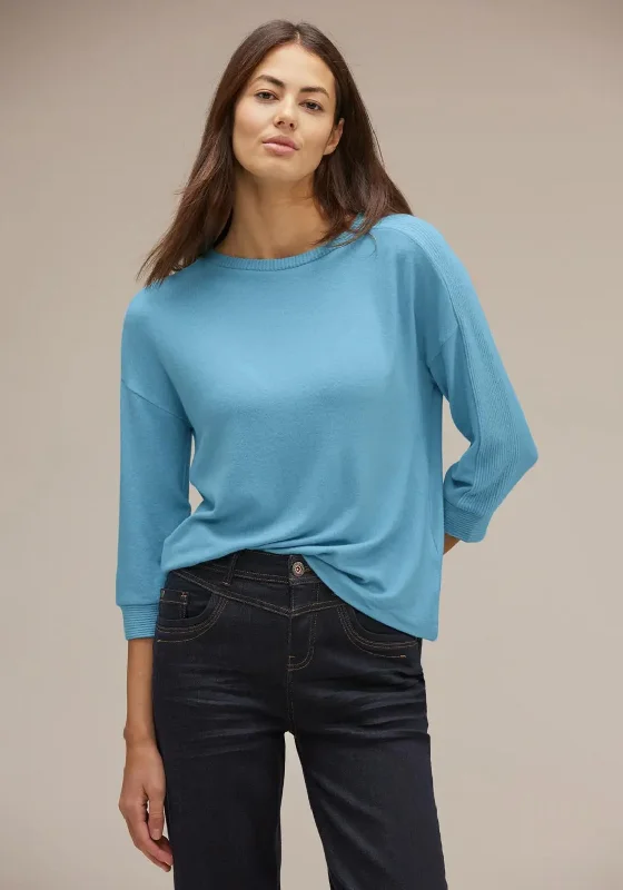 Shop Now and Save!Street One Cosy Knit Sweater, Light Aquamarine Blue