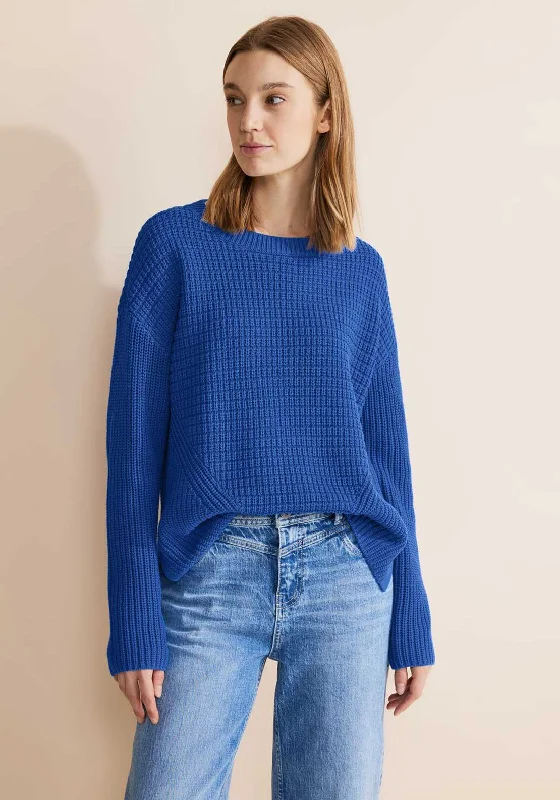 Get More, Spend Less – Shop Now!Street One Waffle Knit Jumper, Intense Gentle Blue