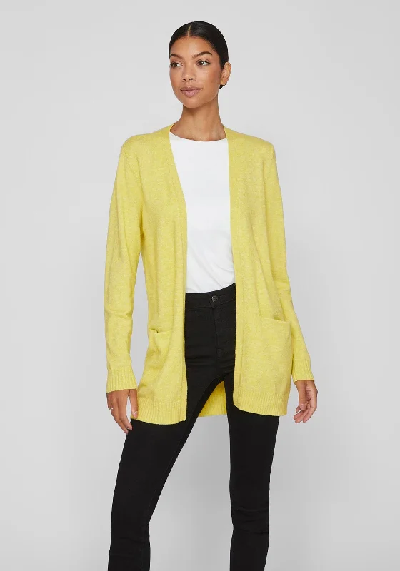 Your Favorite Items on Sale Now!Vila Ril Long Open Knit Cardigan, Green Sheen