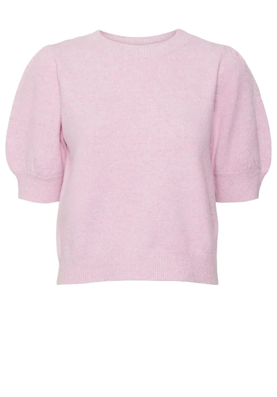 New Discounts Just Dropped!Vero Moda Doffy Short Sleeve Knit Sweater, Pastel Pink