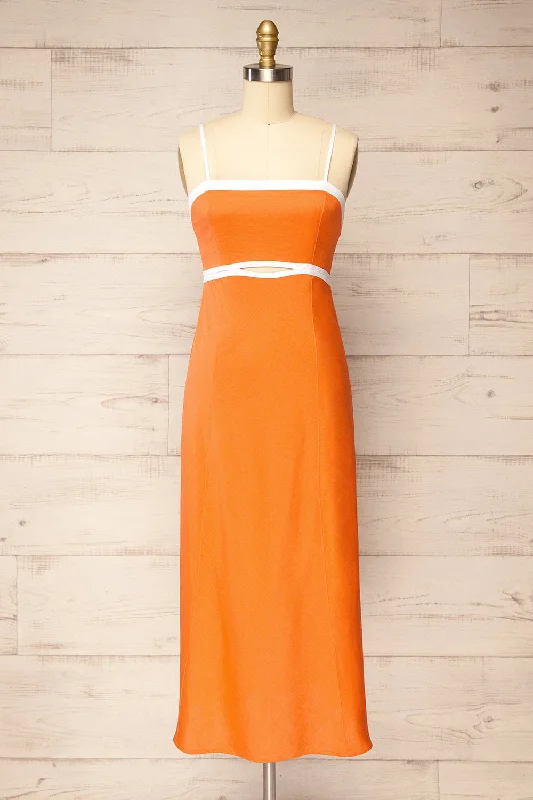 The Best Sale of the Year!Acapulco | Long Orange A-Line Dress