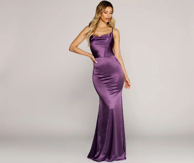 Limited Time Offer!Antoinette Formal Luxe Satin Dress