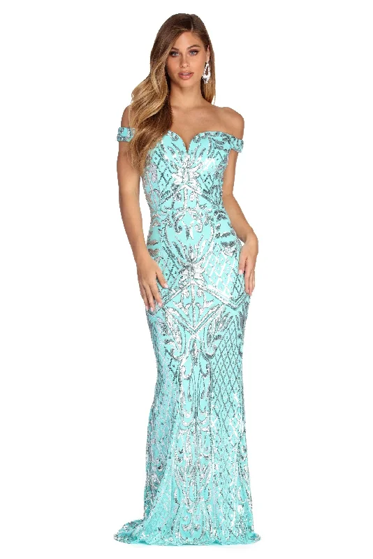 Shop Before It’s Gone!Cara Formal Sweetheart Sequin Dress