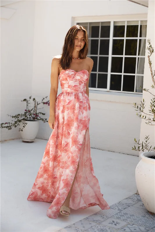 Only a Few Left – Order Now!Dainty Events Strapless Maxi Dress Pink