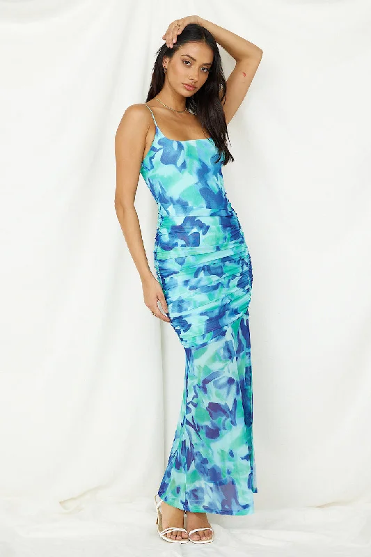 Find the Best Deals Here!Deep Sea Dive Maxi Dress Blue