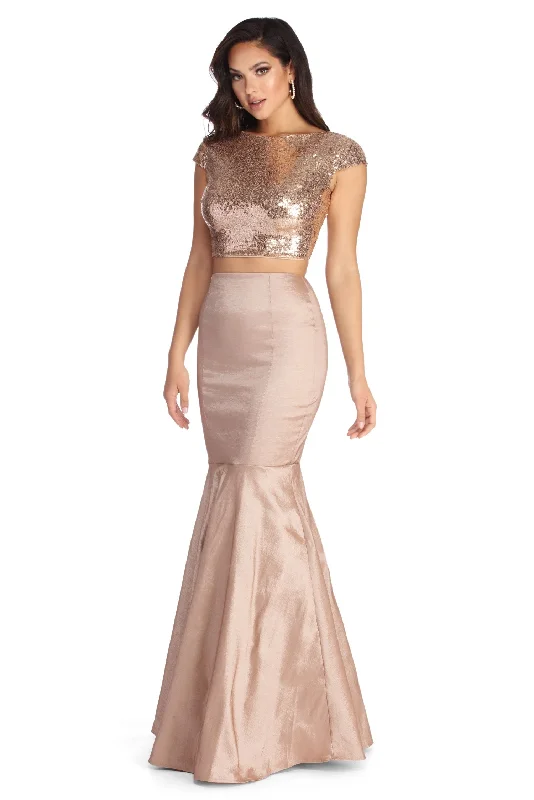 Exclusive Deals Just for You!Emmie Formal Sequin Two Piece Dress