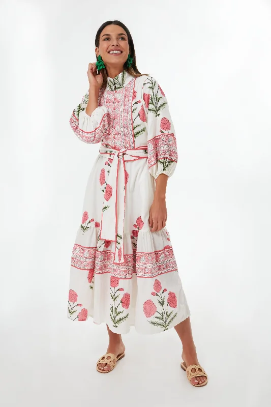 Incredible Savings Inside!Exclusive Rosy Marigold Flounce Dress