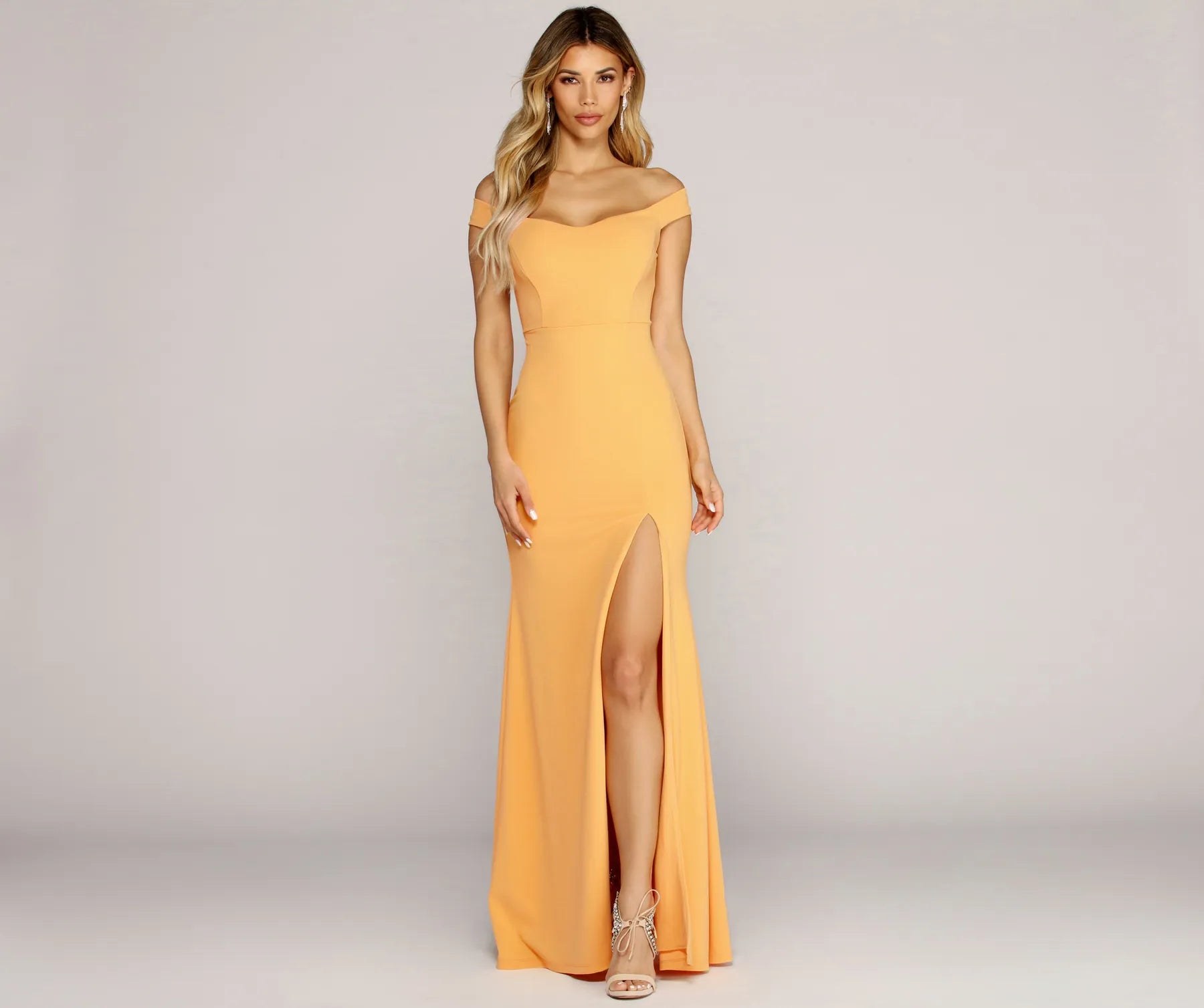 Flash Deals – Act Quickly!Flora Crepe Slit Gown