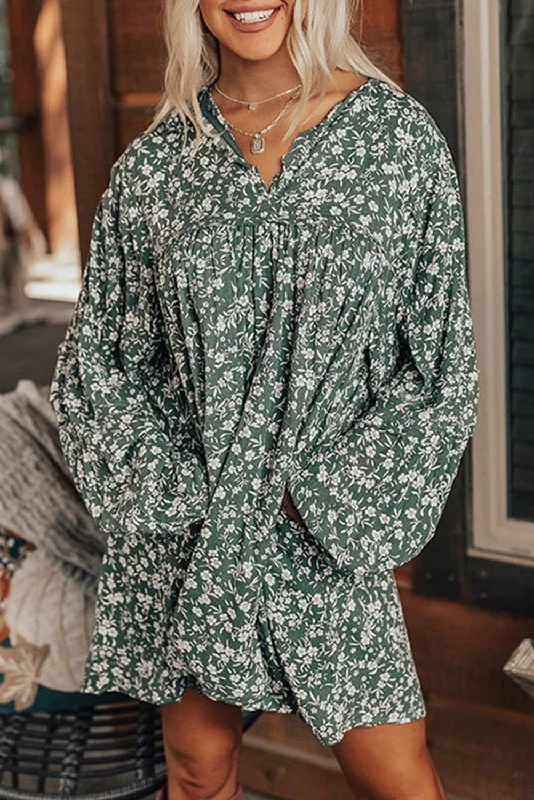 Buy More, Save More!Floral Puff Sleeve Babydoll Dress
