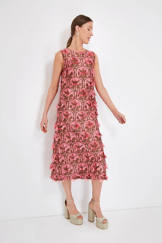 Huge Price Cuts Await!Grove Kaki and Pink Column Dress