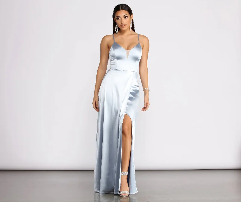 Steals and Deals Await!Ilana Satin Column Gown