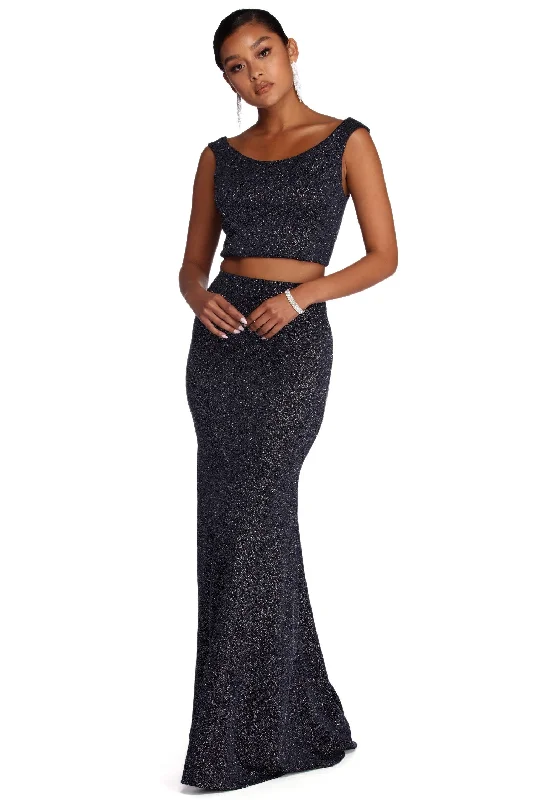 Get More, Spend Less – Shop Now!Mariah Glitter Two Piece Dress